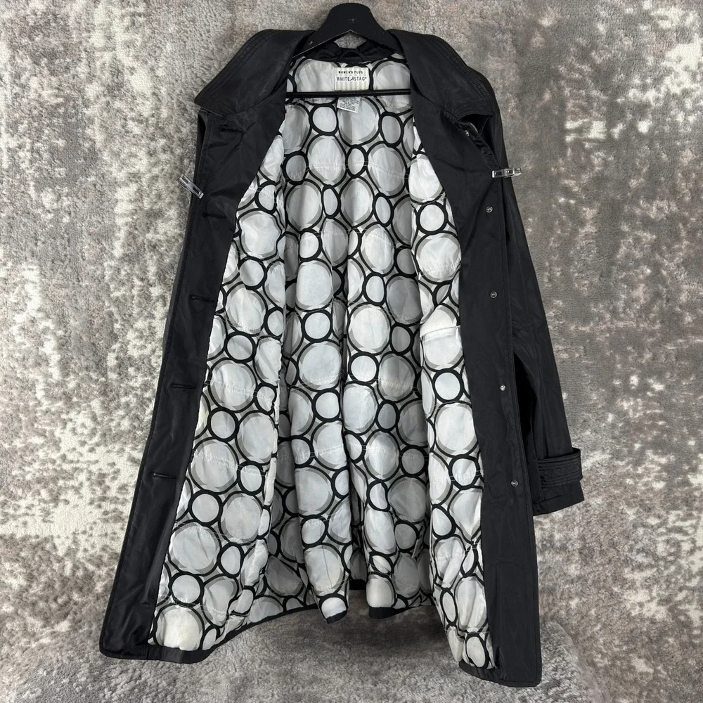 White Stag Plus Size 3X 22W/24W Minimalist Outdoor Overcoat Black‎ Button